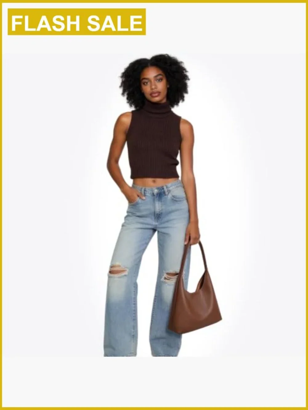 Small Slouchy Hobo Purse Vegan Leather Shoulder Bag Everyday Tote Handbag